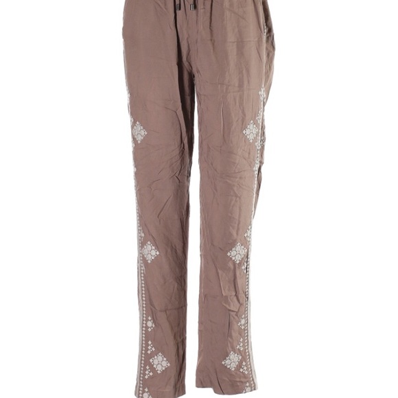 NWT Sundance tan pants embroidery detail medium - Picture 2 of 4